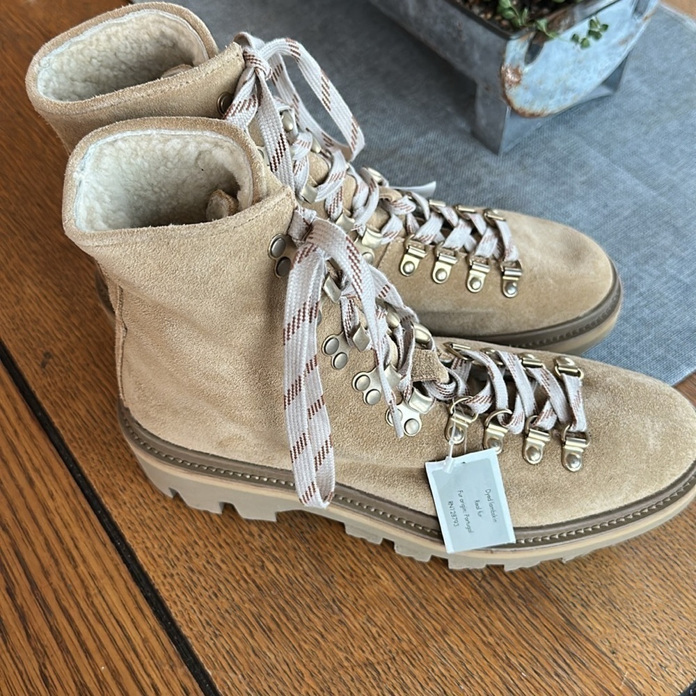 All Saints Wanda Shearling Bootie in Sand Brown size 40 or US 10. - Picture 4 of 10